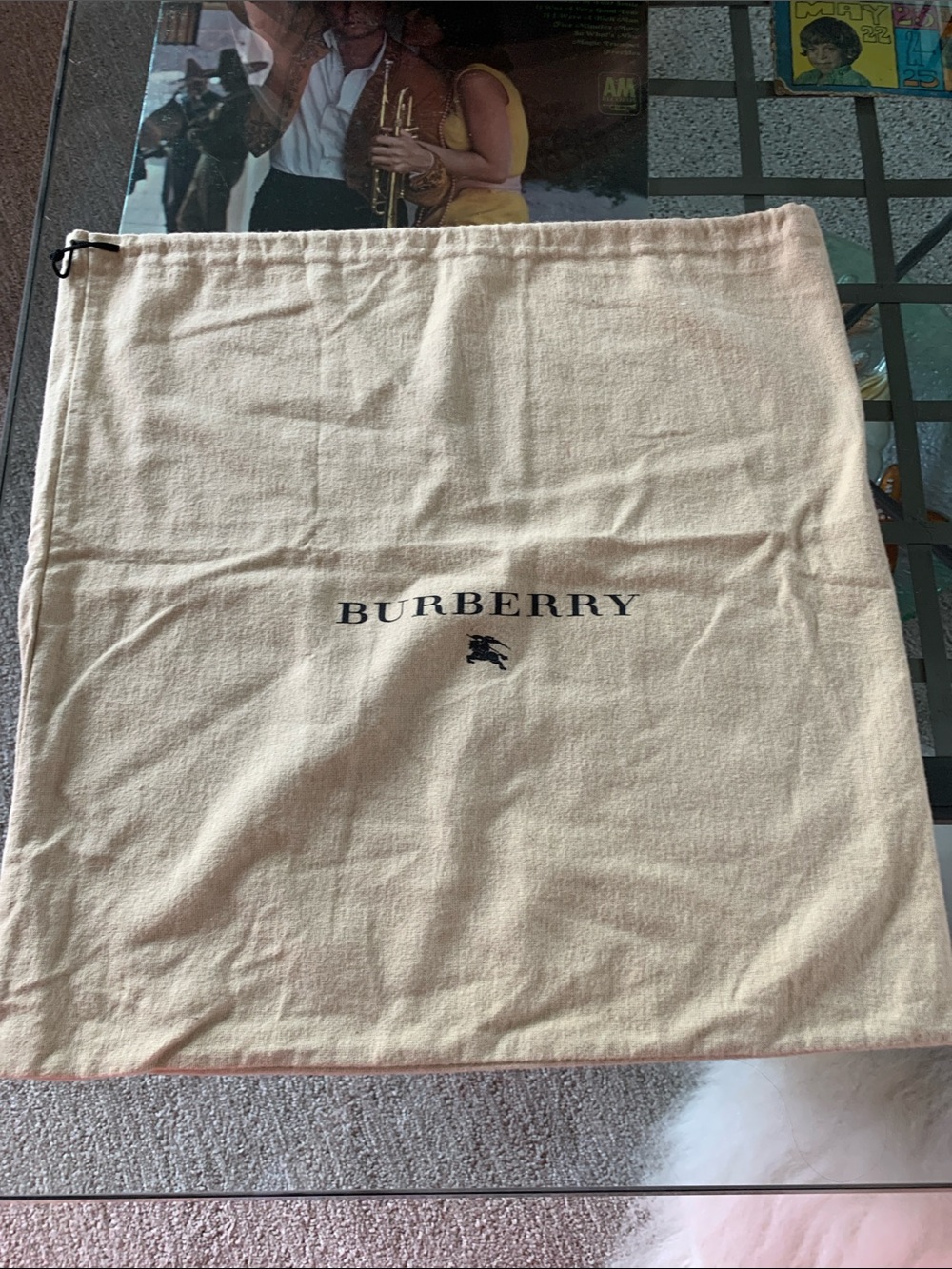 100% Authentic Large Vintage Burberry Dust Bag 17” EUC
